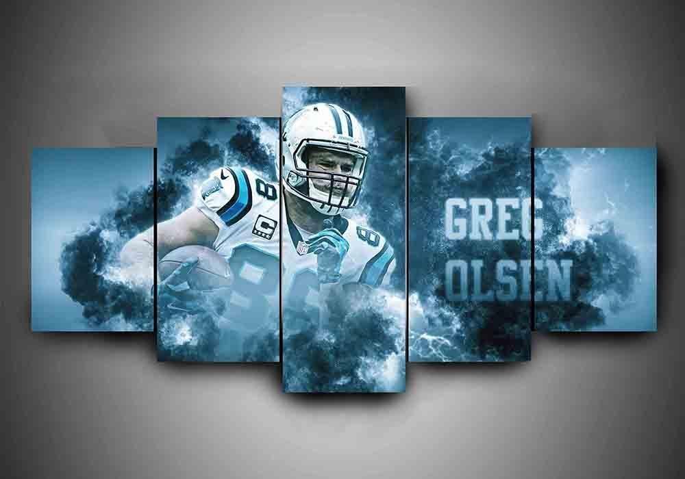 Carolina Panthers Greg Olsen Leinwanddruck – Football Kunstwerk