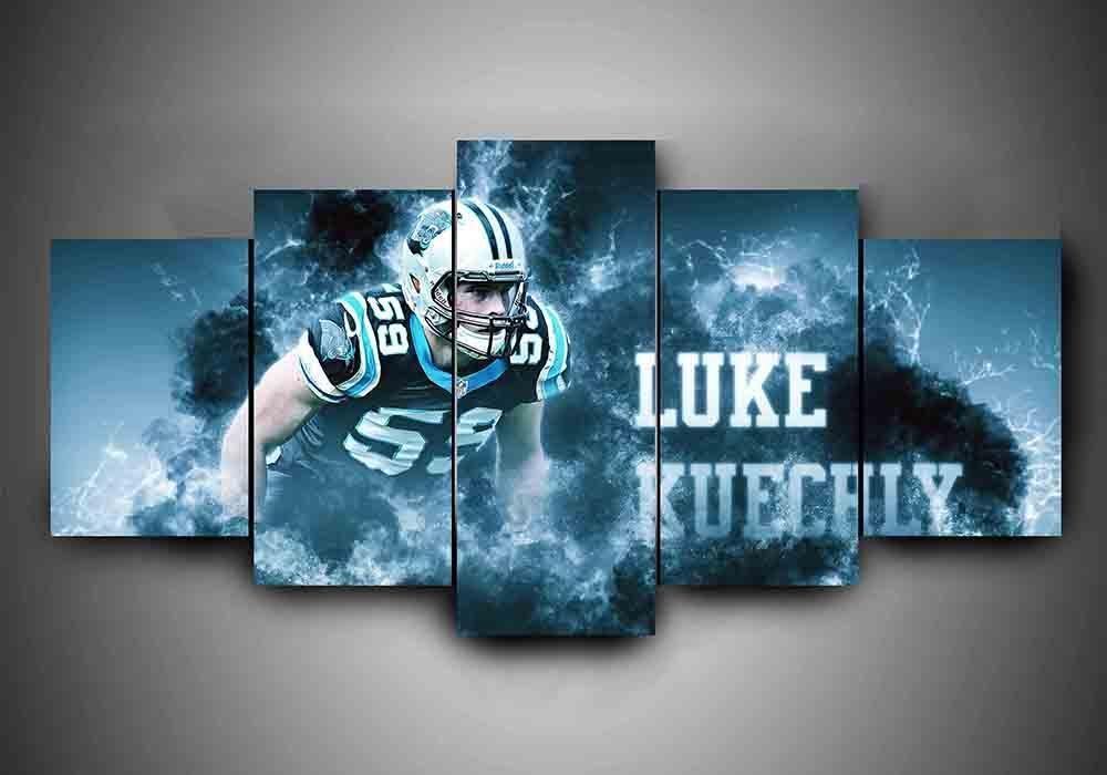 Carolina Panthers Luke Kuechly Leinwanddruck – Football Kunstwerk