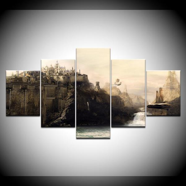 castle in the mountains lord of the rings movie leinwandbilder kunstdrucke 2517