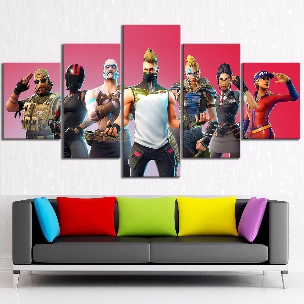 Characters Season 5 Fortnite Gaming Leinwandbilder Kunstdrucke  