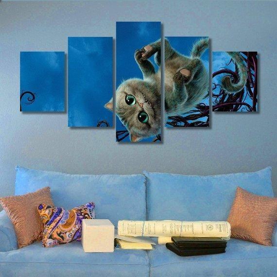 Cheshire Cat Alice Karikatur Leinwandbilder Kunstdrucke Rahmen