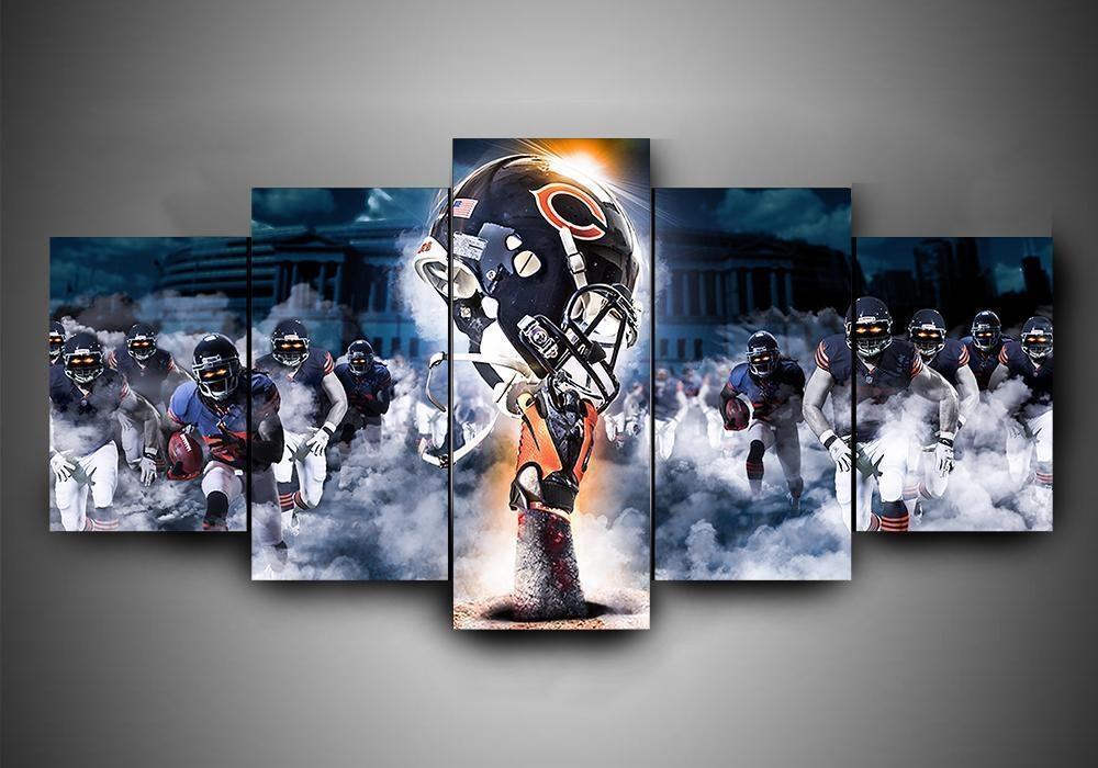 Chicago Bears 2 Leinwanddruck – Football Kunst für Sammler