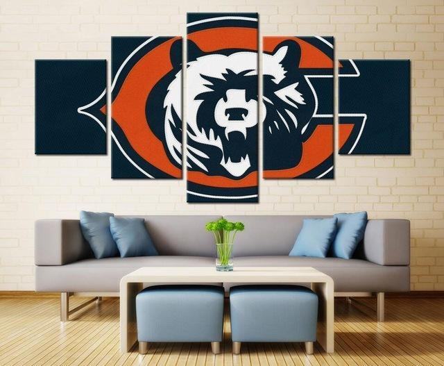 Chicago Bears 4 Leinwanddruck – Football Kunst für Fans