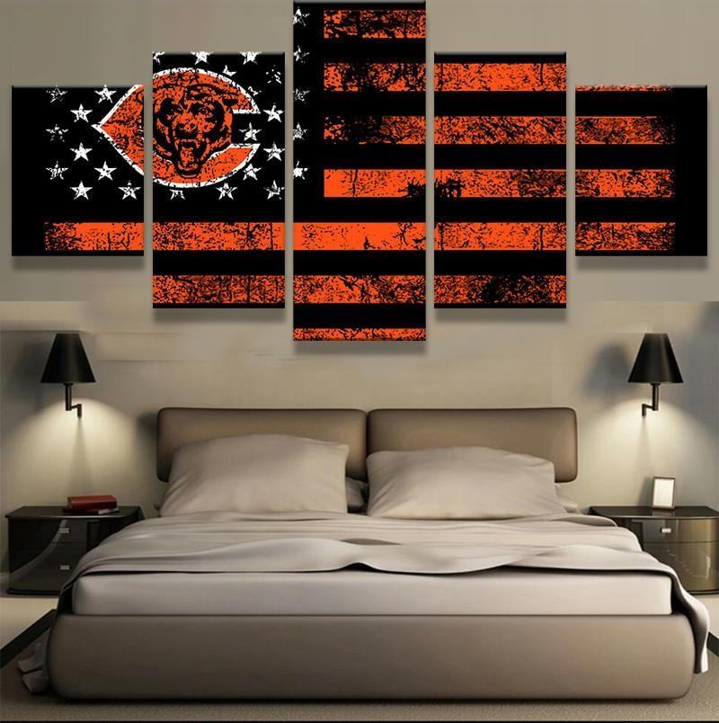 chicago bears american flag abstract leinwandbilder kunstdrucke 6563
