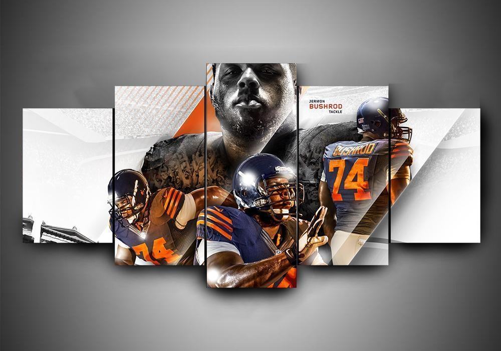 Chicago Bears Jermon Bushrod Leinwanddruck – Football Kunst