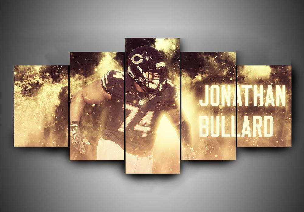 Chicago Bears Jonathan Bullard 1 Leinwanddruck – Football Kunstwerk