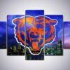 chicago bears logo poster football leinwandbilder kunstdrucke 3572