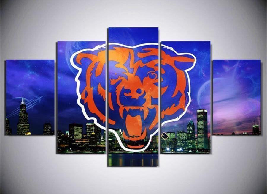 Chicago Bears Logo Poster Football Leinwandbilder Kunstdrucke  