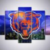 chicago bears logo poster football leinwandbilder kunstdrucke rahmen 8850