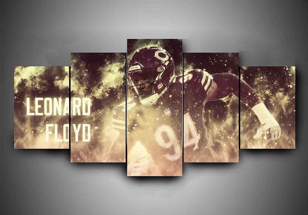 Chicago Bears NFL Logo Leinwanddruck – Football Kunstwerk