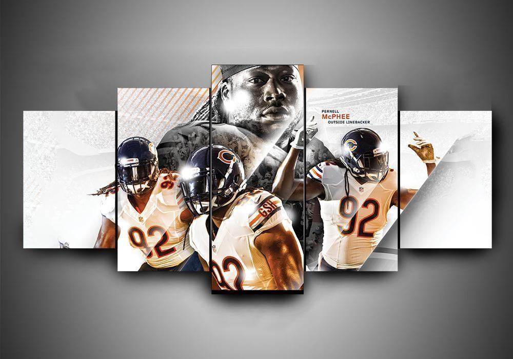 Chicago Bears Super Bowl Leinwanddruck – Football Kunstwerk