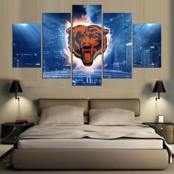 Chicago Bears Trubisky Leinwanddruck – Football Kunst