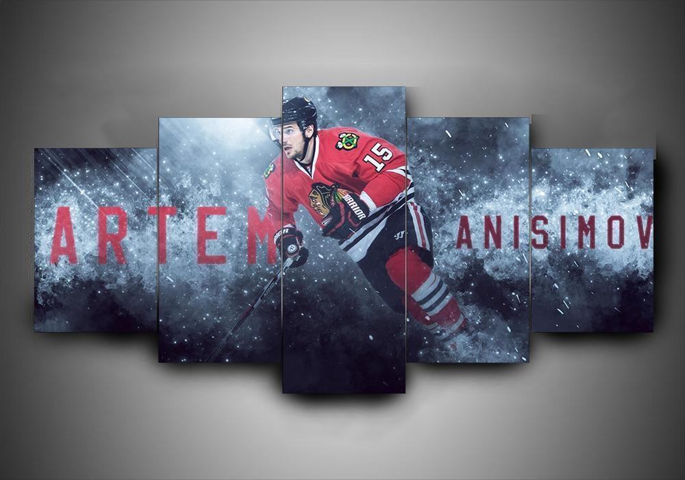 Chicago Blackhawks Artem Anisimov Leinwandbilder – Eishockey Kunstdrucke