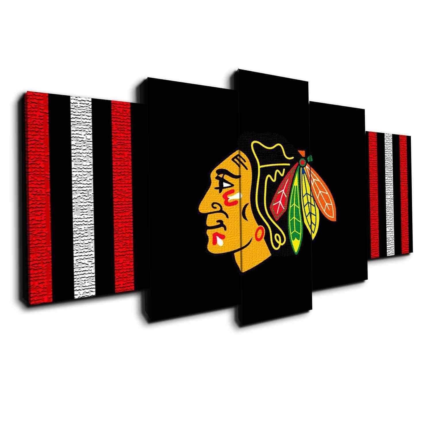 Chicago Blackhawks Black Leinwandbilder – Eishockey Kunstdrucke für Fans