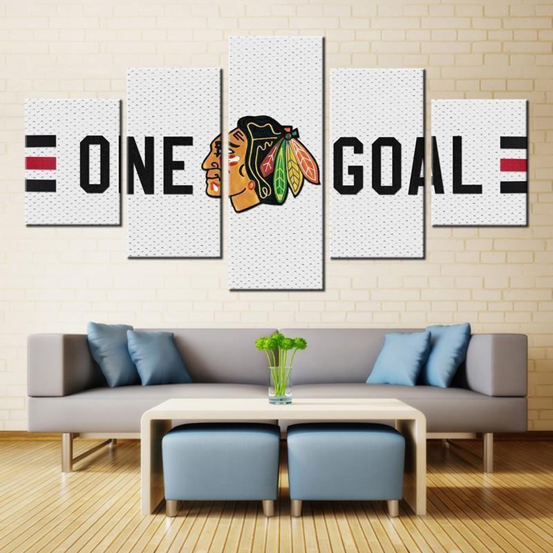 Chicago Blackhawks Logo 7 Ice Hockey Leinwandbilder Kunstdrucke Rahmen