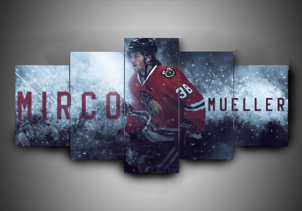Chicago Blackhawks Mirco Mueller Leinwandbilder – NHL Kunstdrucke
