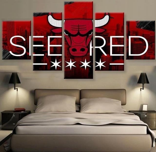 Chicago Bulls Sports Team Leinwandbilder – Basketball Kunstdrucke