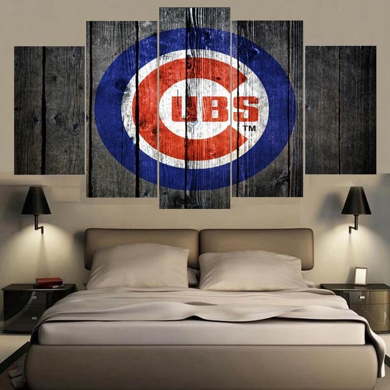 Chicago Cubs Barnwood Style Baseball Leinwandbilder – Baseball Kunstdrucke