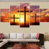 christian cross jesus sunset religion leinwandbilder kunstdrucke rahmen 4907