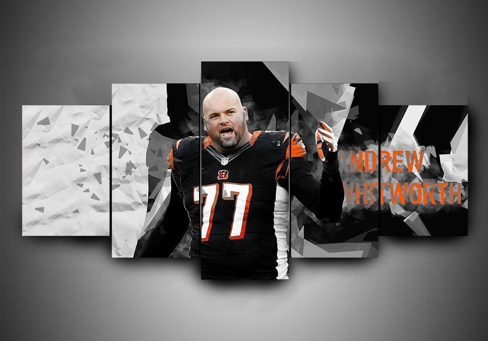 Cincinnati Bengals Andrew Whitworth Leinwandbilder – Football Kunstdrucke
