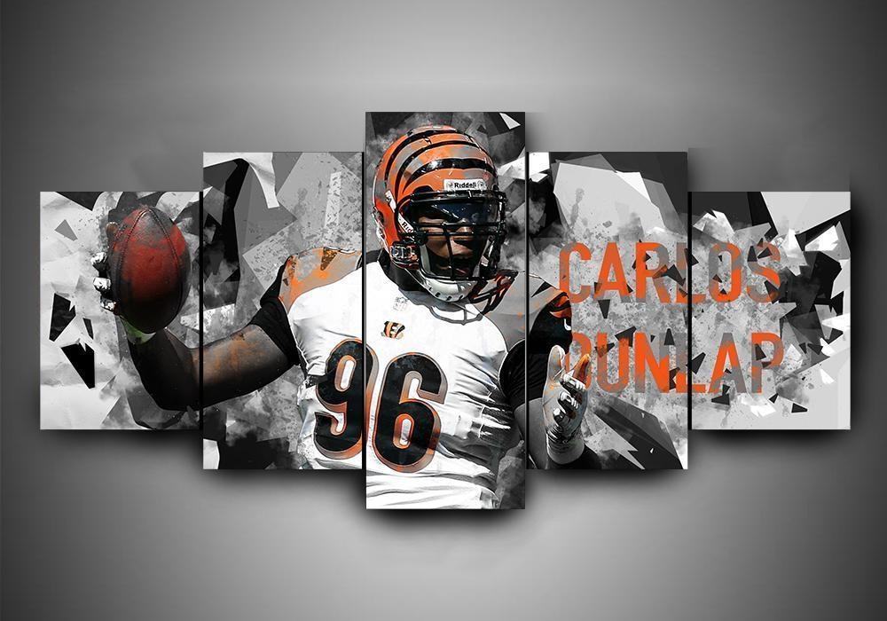 Cincinnati Bengals Carlos Dunlap Leinwandbilder – Football Kunstdrucke