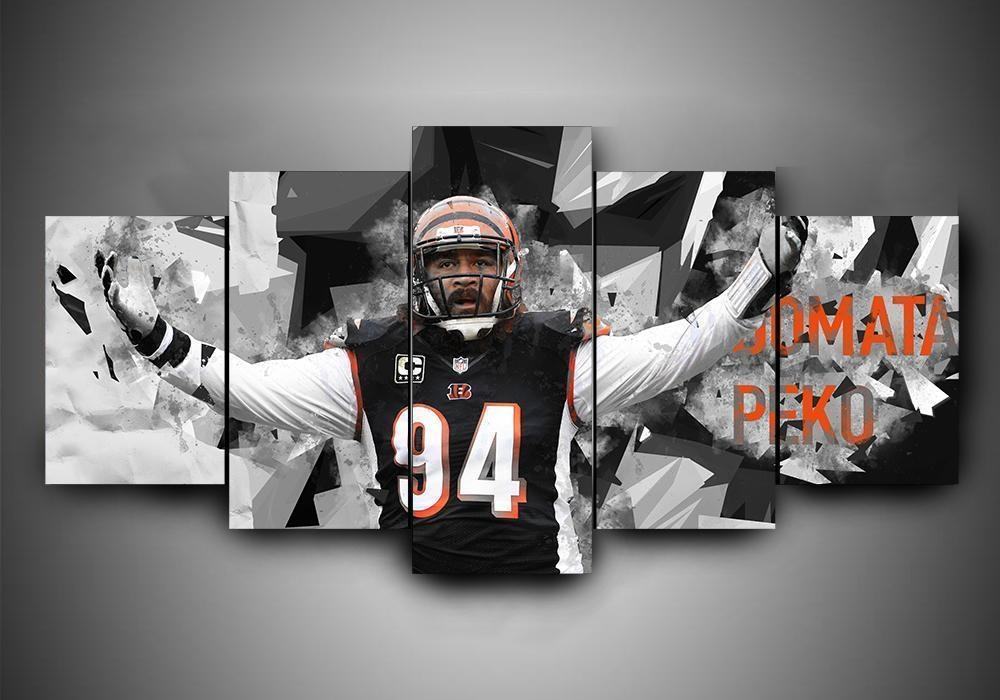 Cincinnati Bengals Domata Peko Leinwandbilder – NFL Kunstdrucke