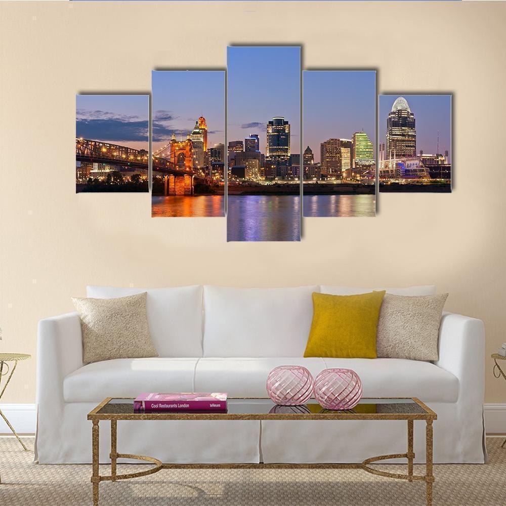 Cincinnati Skyline Nature Leinwandbilder Kunstdrucke  