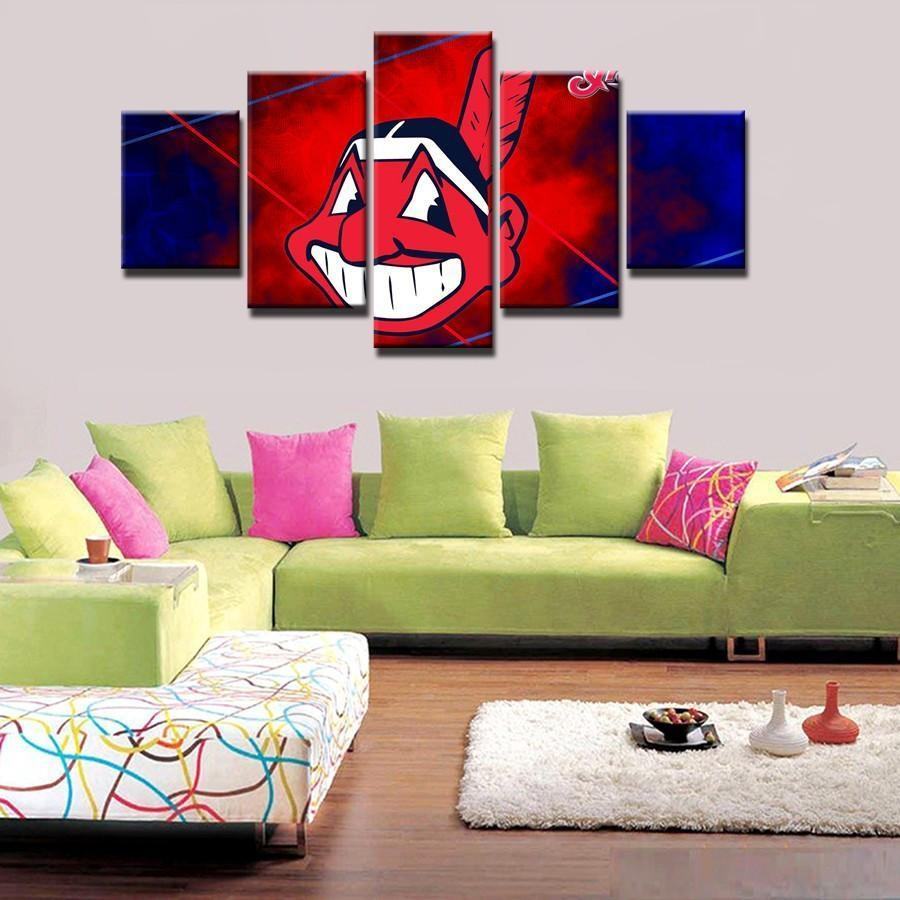 Cleveland Indians Logo Leinwandbilder – Baseball Kunstdrucke