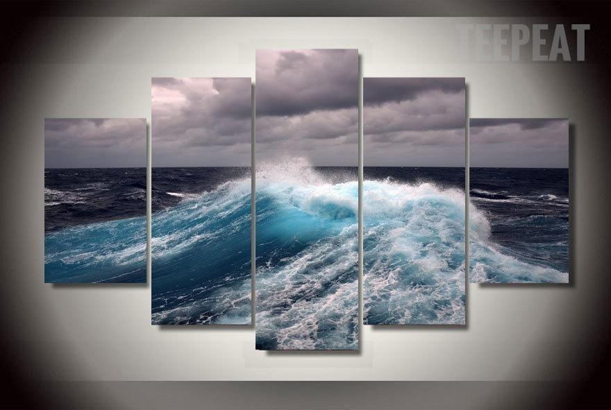 Clouds And Waves Nature Leinwandbilder Kunstdrucke  