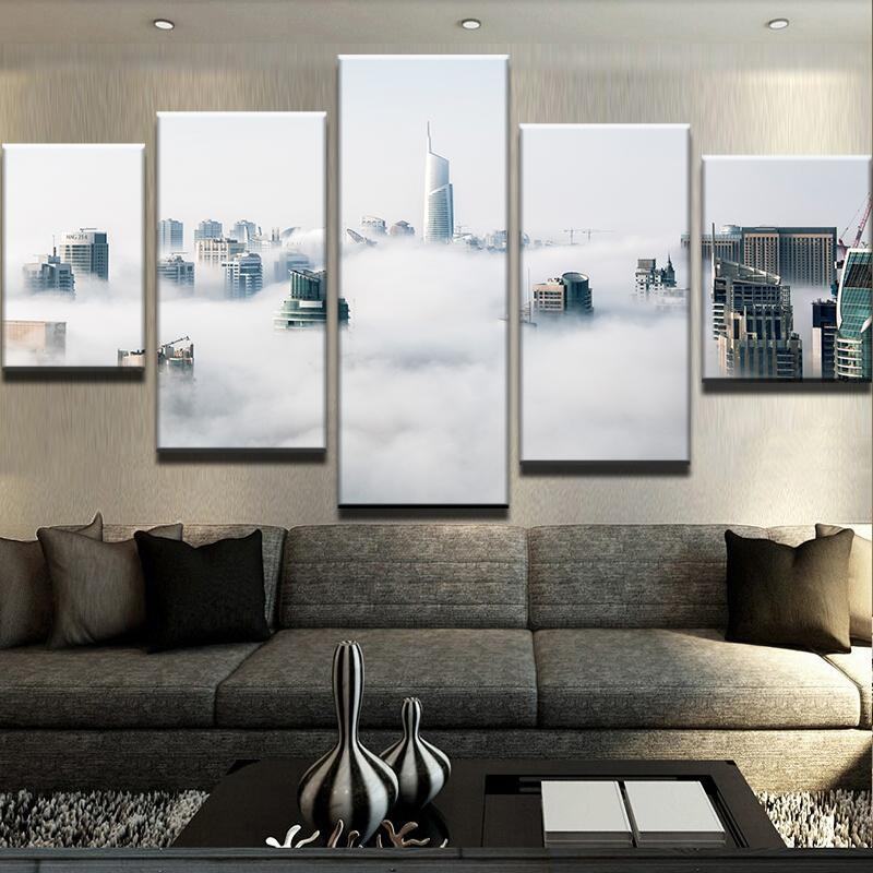 Cloudy Skyline Nature Leinwandbilder Kunstdrucke  