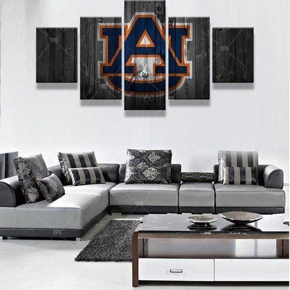 College Football Barn Wood Look 3 Leinwandbilder – Kunstdrucke