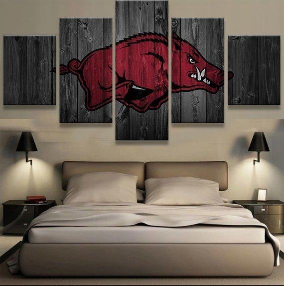 College Football Barn Wood Look 8 Leinwandbilder – Kunstdrucke