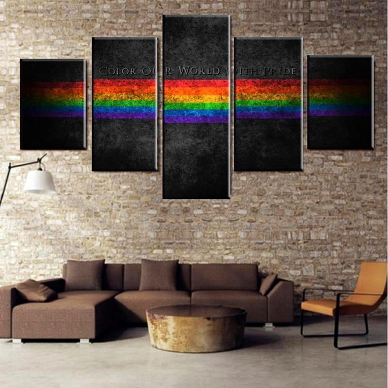 Color Our World With Pride Lgbt Canvas Paintings Wall Art color our world with pride lgbt canvas paintings wall art 1040