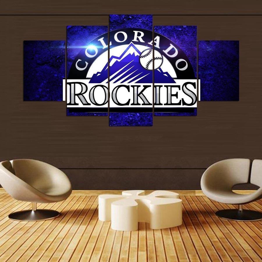 Colorado Rockies Blue Leinwandbilder – Baseball Kunstdrucke
