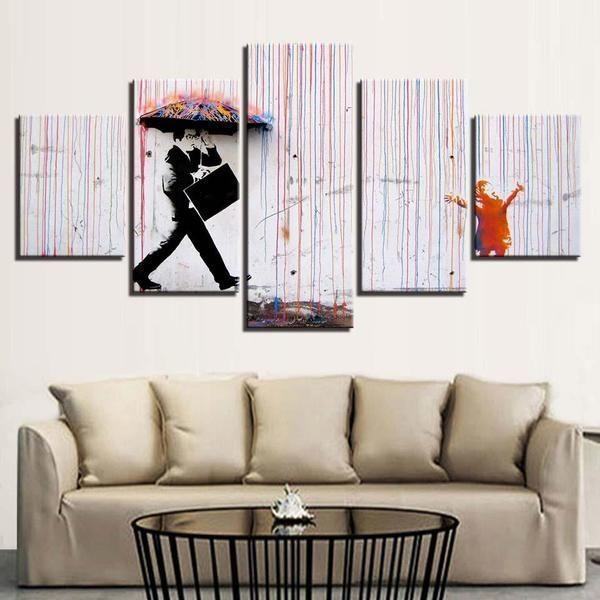 Colorful Rain By Banksy Abstract Leinwandbilder Kunstdrucke  