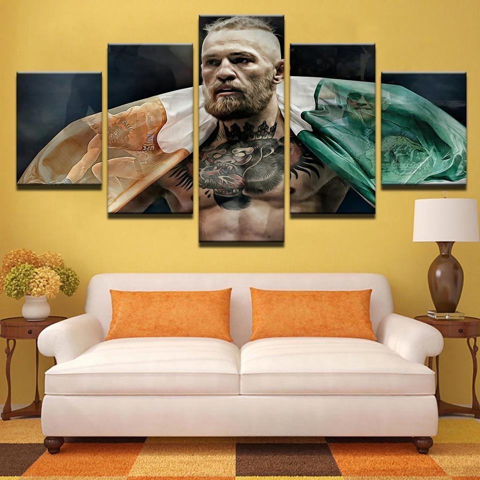 Conor Mcgregor Put On Flag Celebrityn Leinwandbilder Kunstdrucke  