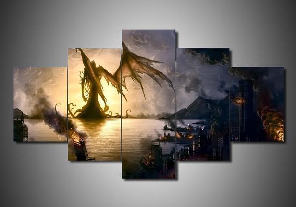 Cthulhu Mythos 2 Abstract Leinwandbilder Kunstdrucke   