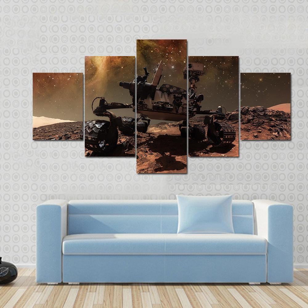 Curiosity Rover Exploring The Surface Of Mars Space Leinwandbilder Kunstdrucke