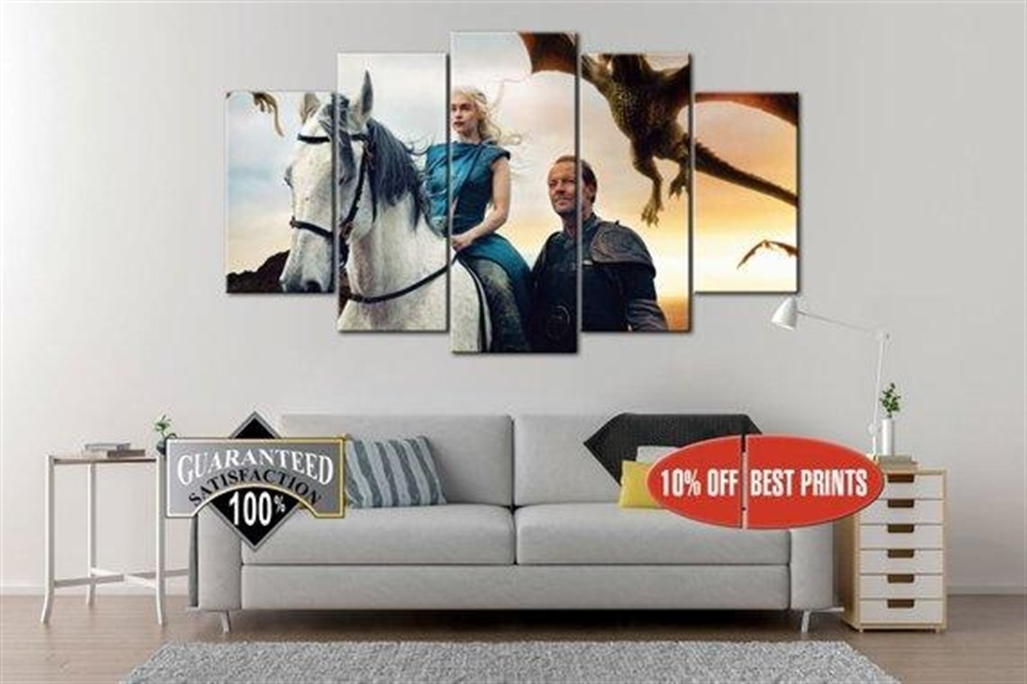 Daenerys Targaryen Game Of Thrones Film Leinwandbilder Kunstdrucke Rahmen
