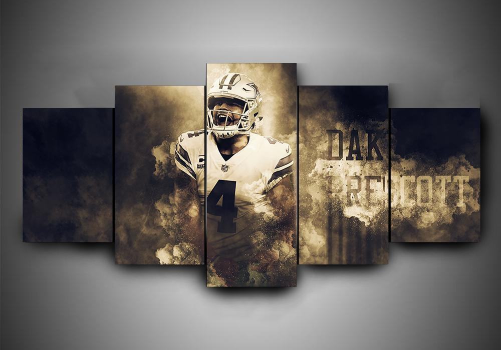 Dallas Cowboys Dak Prescott Sport Leinwandbilder – Kunstdrucke Football