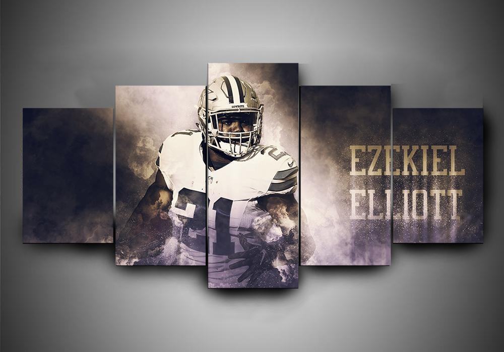 Dallas Cowboys Ezekiel Elliott Sport Leinwandbilder – Kunstdrucke Football