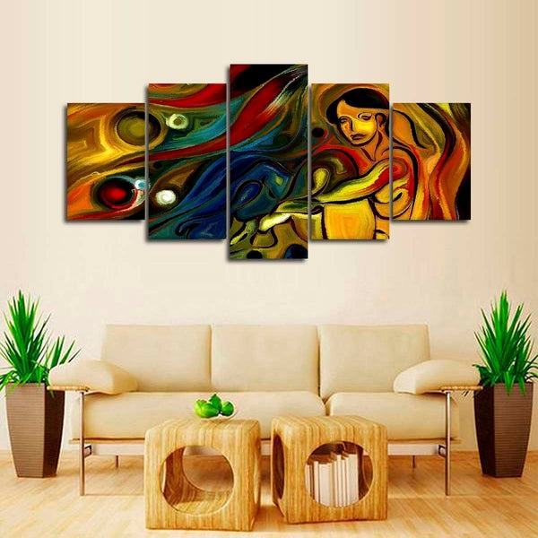 Dame Wartet Leinwandbilder Kunstdrucke Rahmen