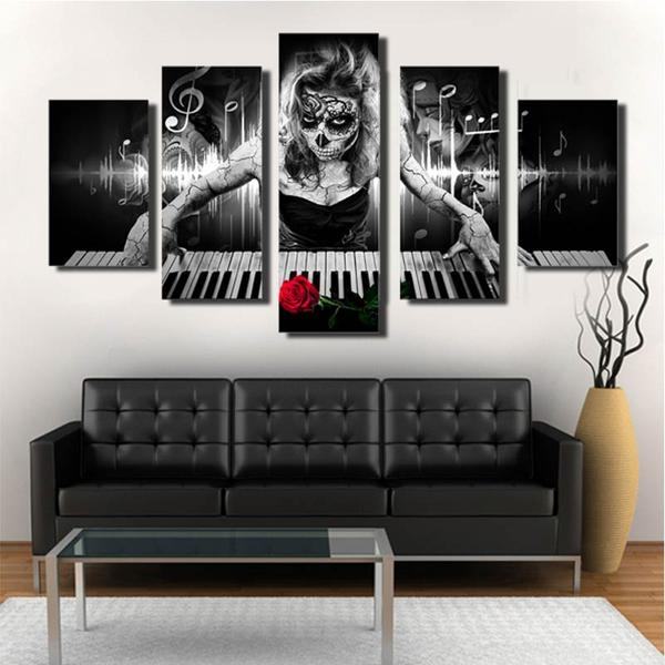day of the dead face piano rose movie leinwandbilder kunstdrucke 8671