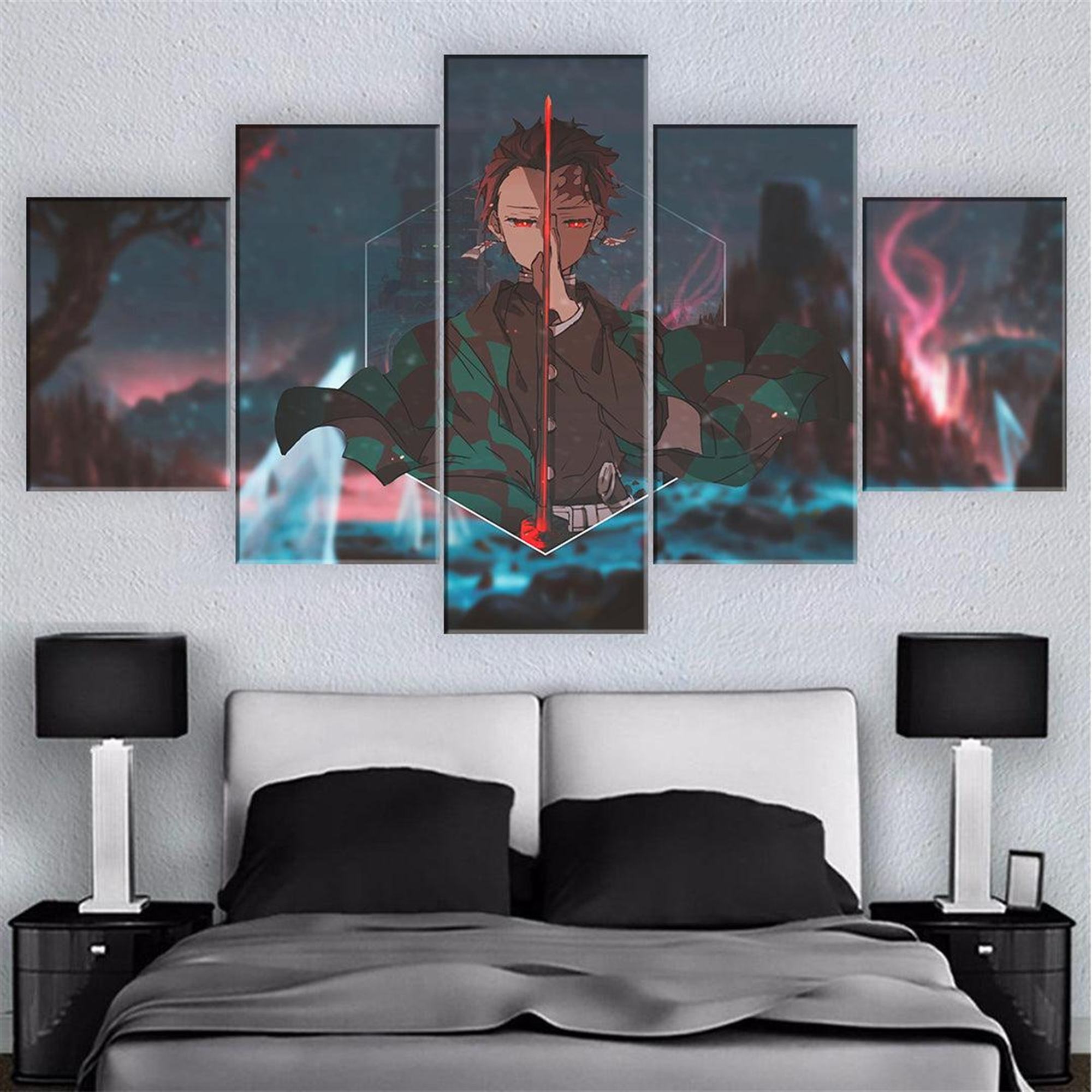 Demon Slayer Leinwandbilder – Hochwertige Wandkunst für Zuhause
