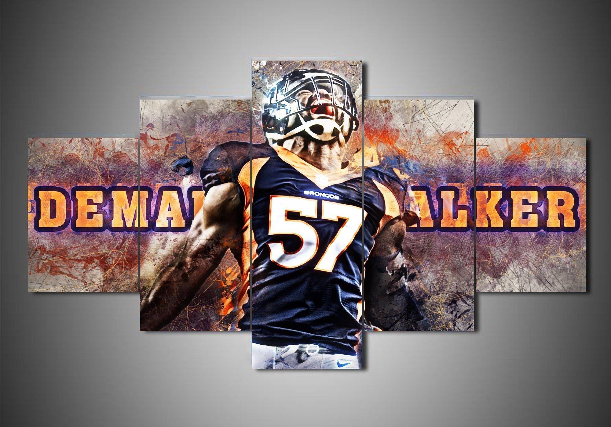 Denver Broncos Demarcus Walker Sport Leinwandbilder – Kunstdrucke Football