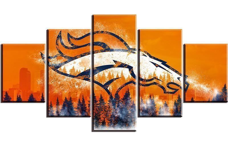 Denver Broncos Football Canvas Football Leinwandbilder Kunstdrucke Rahmen