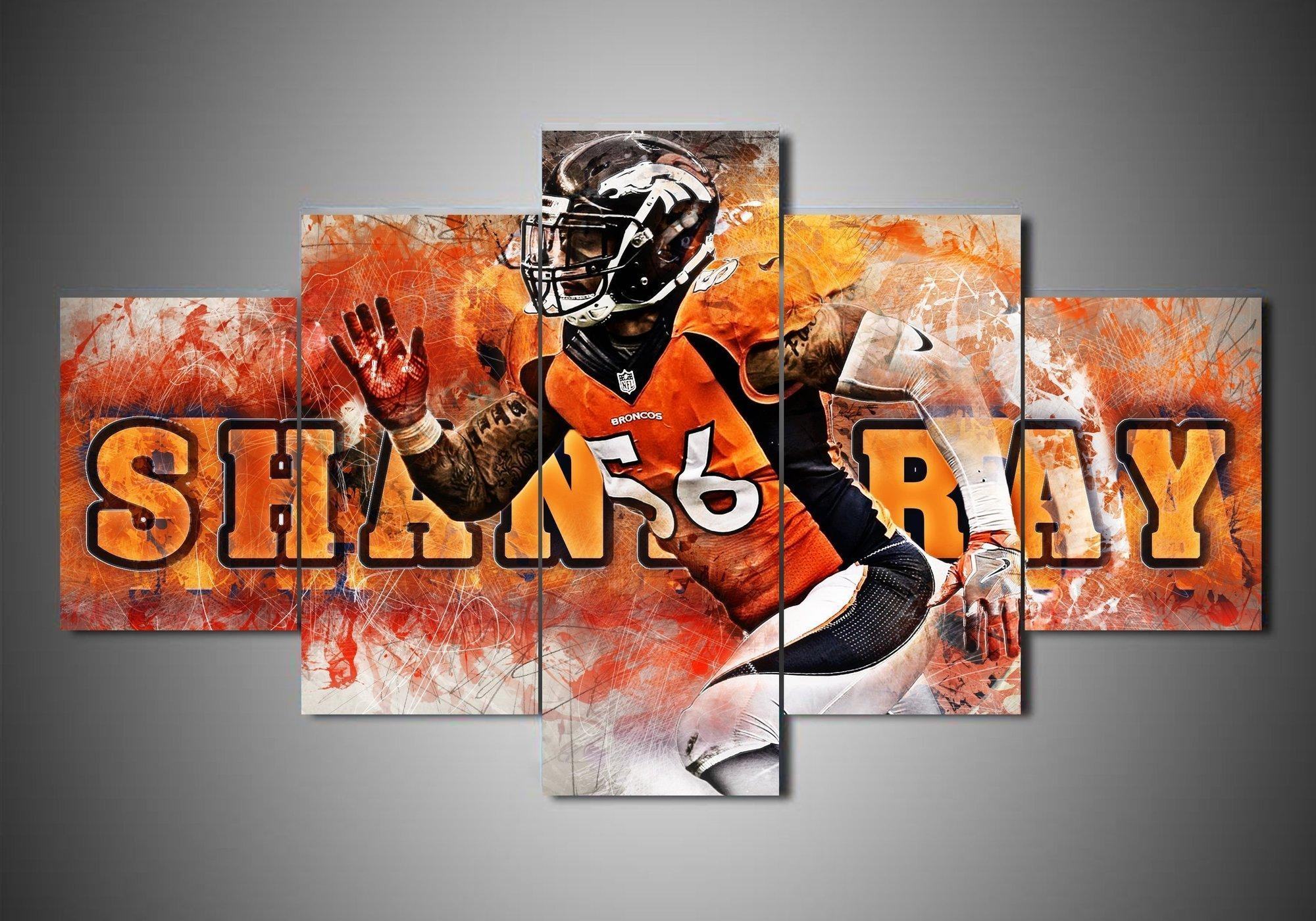 Denver Broncos Shane Ray Sport Leinwandbilder – Kunstdrucke Football
