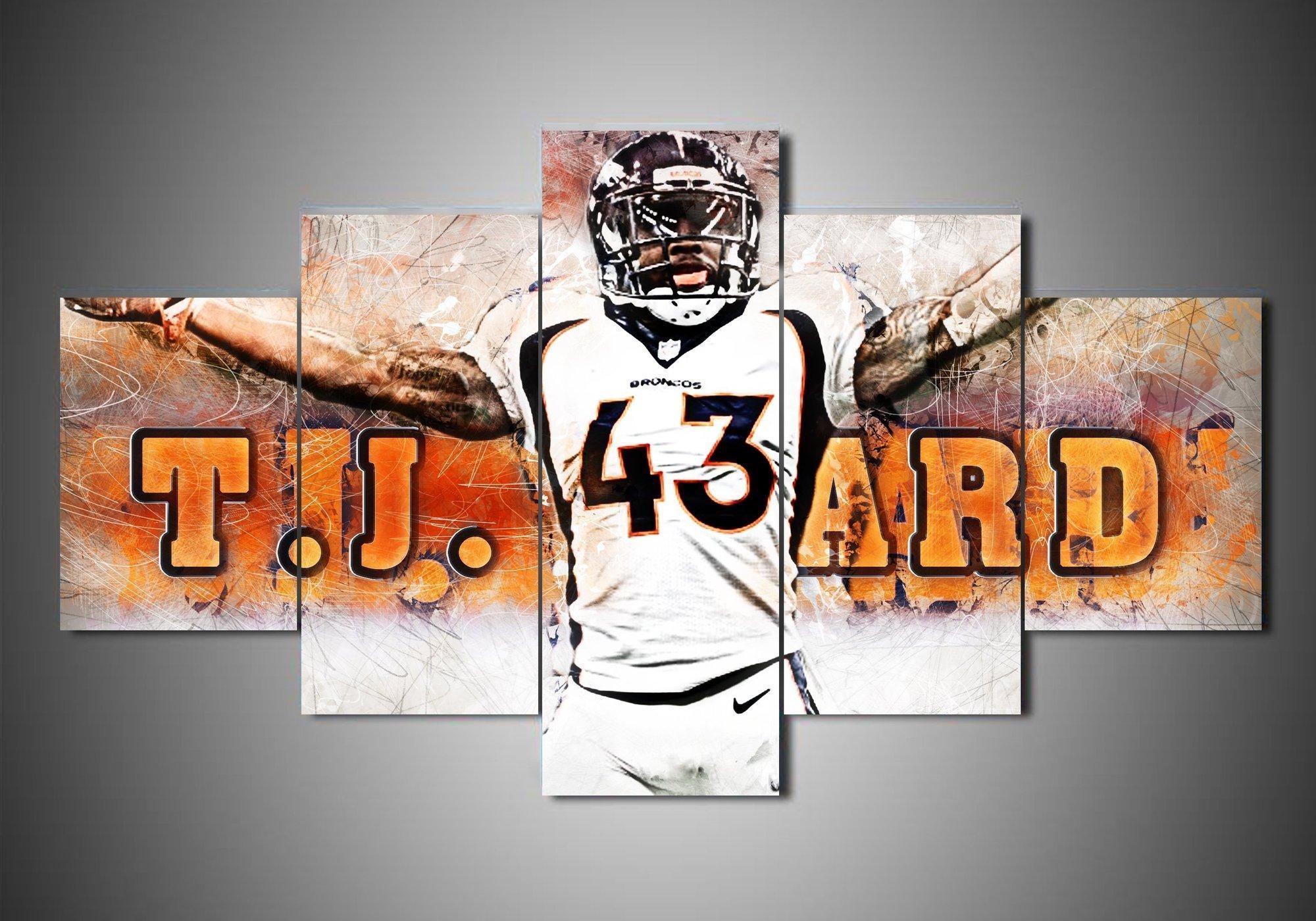 Denver Broncos T.J. Ward Sport Leinwandbilder – Kunstdrucke Football