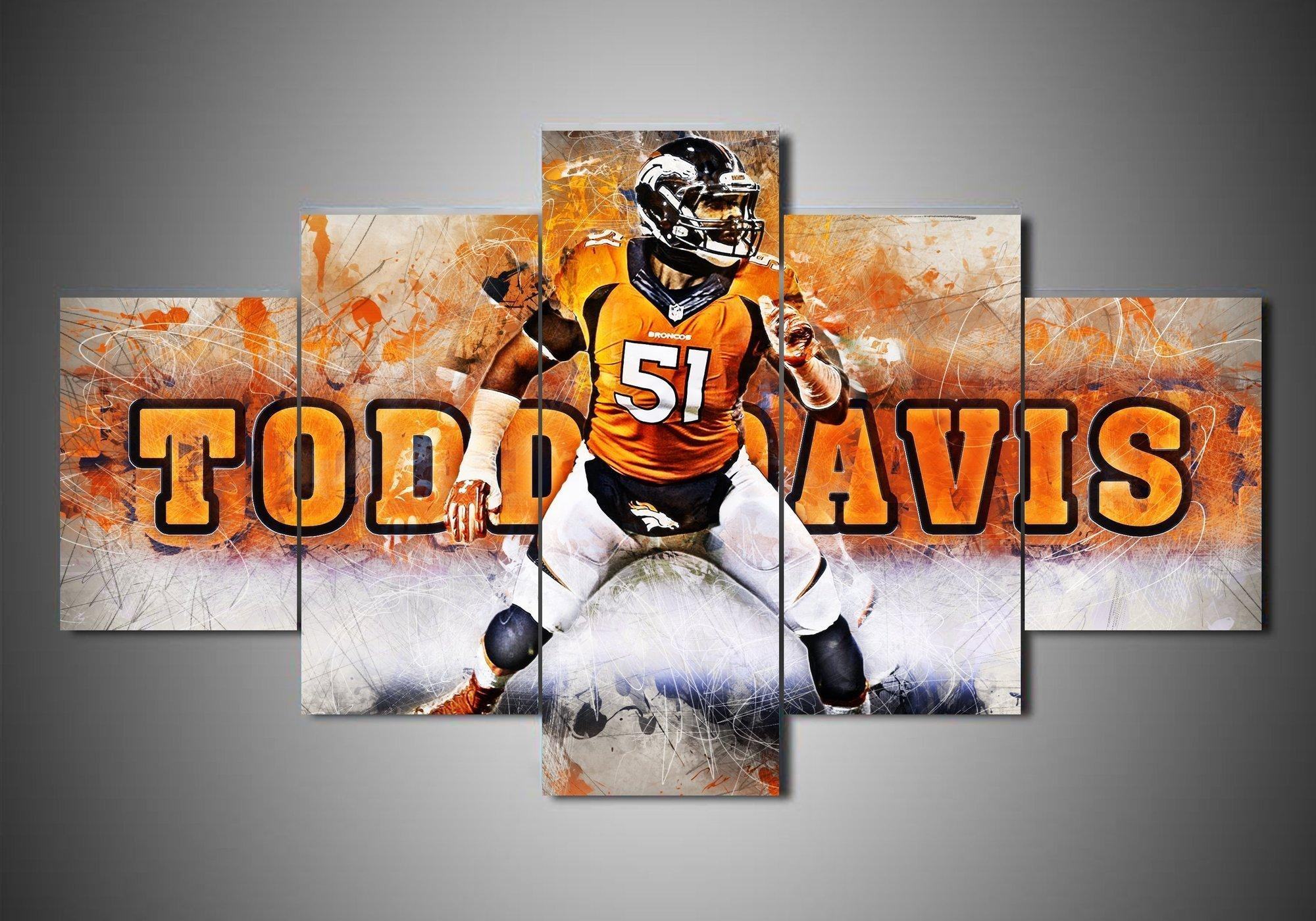 Denver Broncos Todd Davis Sport Leinwandbilder – Kunstdrucke Football