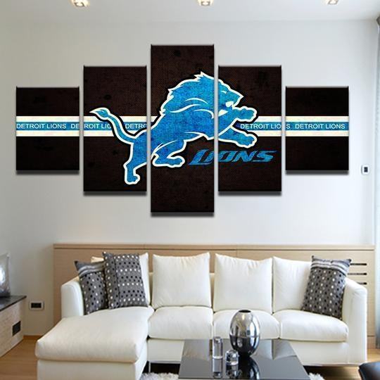 Detroit Lions 5 Sport Leinwandbilder – Kunstdrucke Football